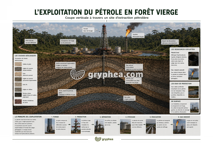 Exploitation du pétrole en forêt vierge - gryphea.org